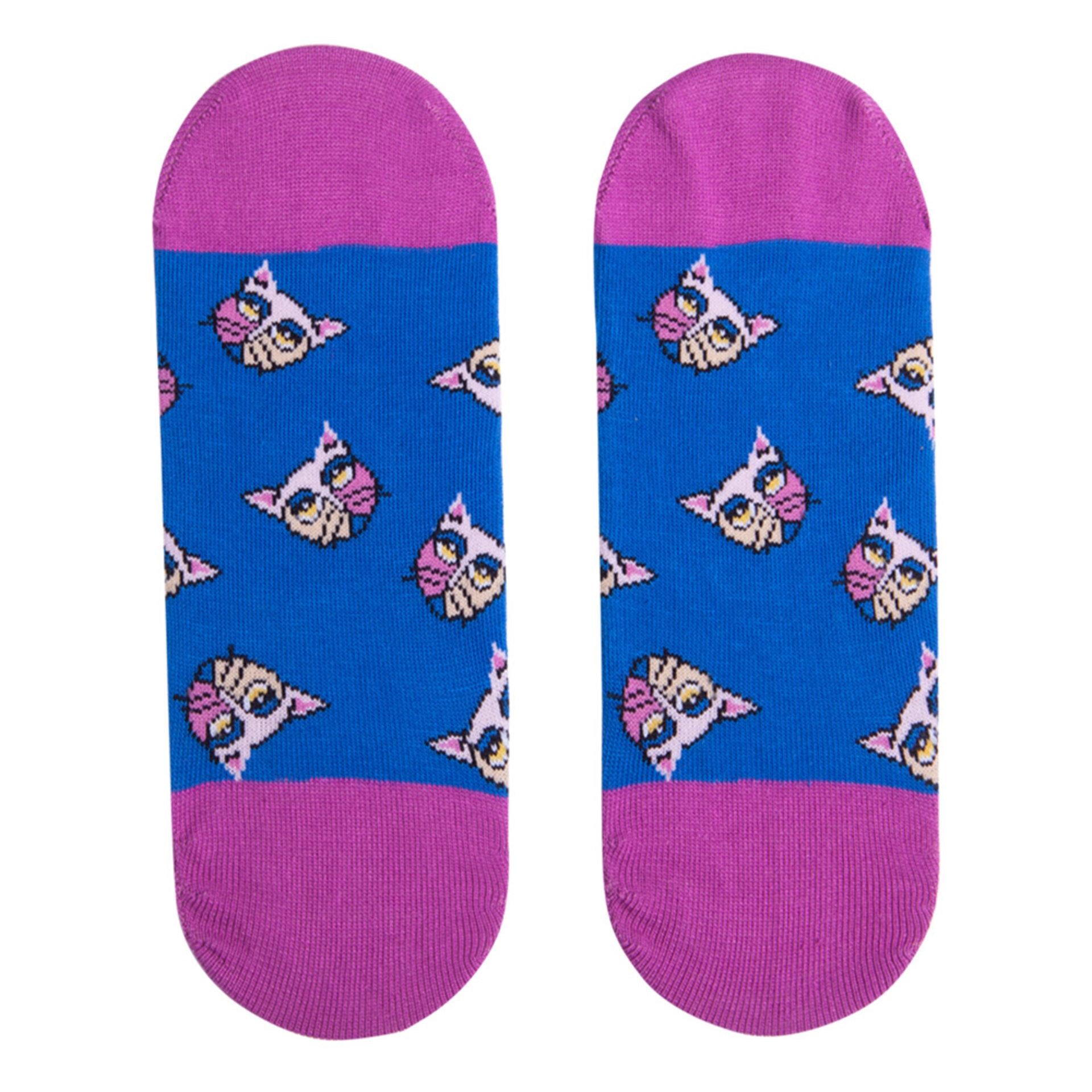 Biggdesign My Eyes On You Damen Sneaker Socken Set mit bunten Mustern und weichem Material, ideal für jeden Schuhstil.